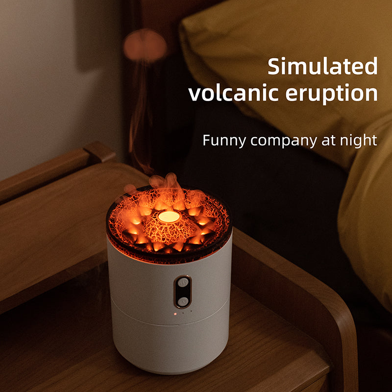 Volcanic Flame Aroma Essential Oil Diffuser USB Portable Jellyfish Air r Night Light Lamp Fragrance Humidifier