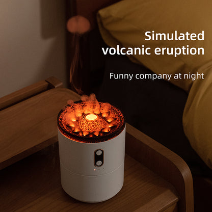 Volcanic Flame Aroma Essential Oil Diffuser USB Portable Jellyfish Air r Night Light Lamp Fragrance Humidifier