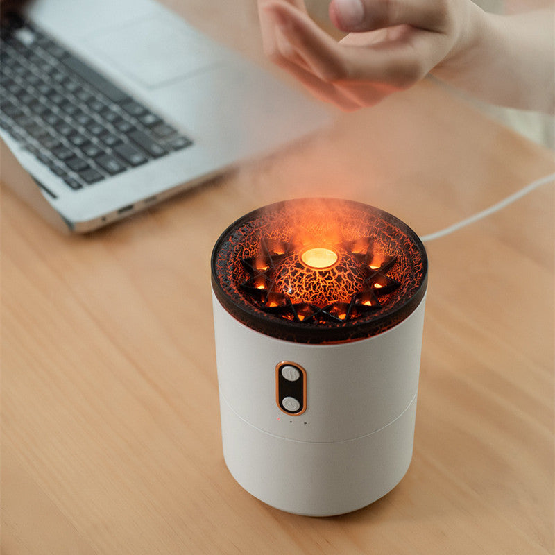 Volcanic Flame Aroma Essential Oil Diffuser USB Portable Jellyfish Air r Night Light Lamp Fragrance Humidifier